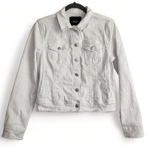 Nine West fringe white denim jacket